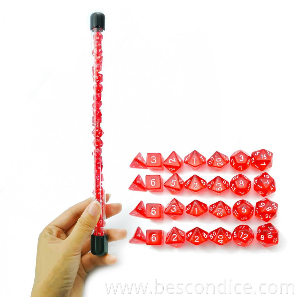 10mm Mini Poly Dice Set 28pcs Tube 1